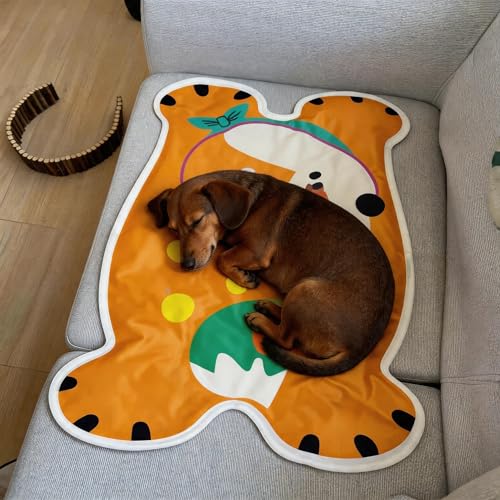 Dog Cat Cooling Mat 30"x20", Waterproof Scratch Resistant Easy Clean Pad | Portable Cooling Bed Instant Cooling Relief, Waterproof Easy Clean, Scratch Resistant, Small Medium Pets, Crate Kennel Travel - color: Orange