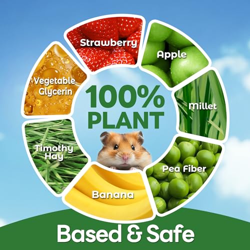 TEEWY 3PCS Guinea Pig Chew Toys, Prevent Teeth Overgrowth, Natural Timothy Grass & Vegetables, Hamster Chew Toys, Guinea Pig Toys, Chinchilla Toys, Mushroom-Shaped - style: 3PCS-Mushrooms