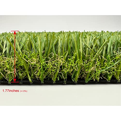 KuGuo Artificial Grass Mat, 12 x 12 in, Buffalo Grass | Flexible turf square for pet areas, crafts, plant displays and tabletop décor, trim to fit for indoor or outdoor projects