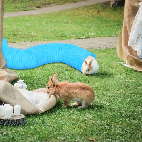 3 Packs Pet Fun Tunnels, Small Animal Tunnel, Foldable Plastic Hamster Tunnel, Tube Pets Hideaway, Pet Mouse Training Hideout Tunnels for Guinea Pigs, Chinchillas, Rats, Ferrets, Dwarf Rabbits