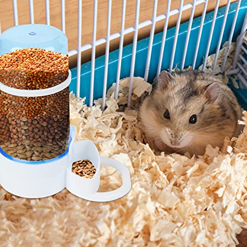 2 Packs Pet Feeder and Waterer, Self Dispensing Automatic Hamster Feeder, Food and Water Dispenser Set,Small Animal Dog Cat Pet Food Bowl, for Dogs Cats Pets Animals, 16x14cm, Blue (Blue) - color: Blue