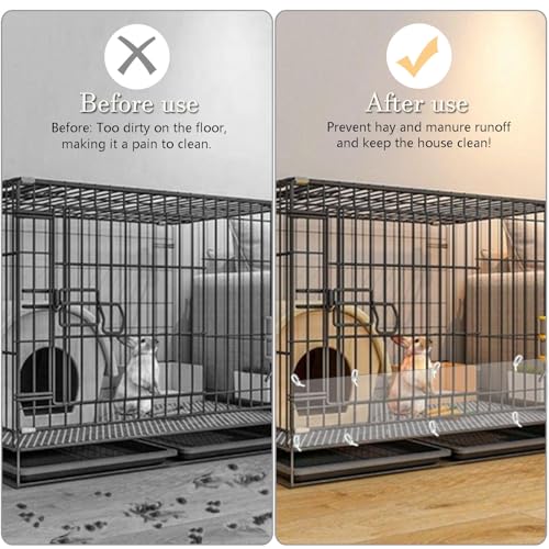 Pet Cage Liner Protection, Rabbit Cage Plastic Panels, 12 PCS Cage Urine Guard for Rabbit, Guinea Pig, Hamster, Hedgehog, Chinchilla, Ferret, Bunny - Transparent, 11.8"x7.9" - size: 12PCS,11.8"x7.9"