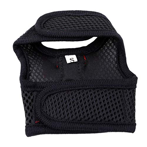 Rabbit Harness with Leash Adjustable Soft Mesh Vest Harness for Bunny Kitten Guinea Pig Rat (S, Black) - color: Black, size: S
