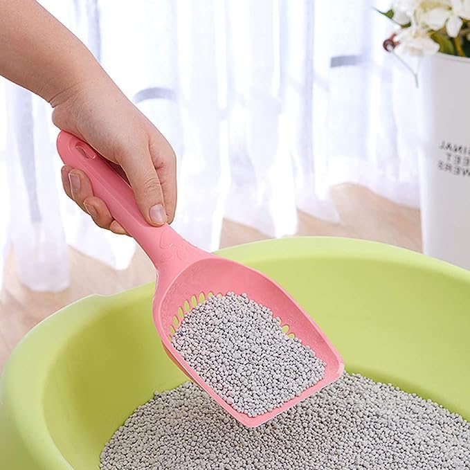 Jowxsx Pink Plastic Cat Litter Scoop Pet Care Sand Waste Scooper Shovel Hollow Cleaning Tool Pet Supplies Easy to Clean Cat Litter Scoops