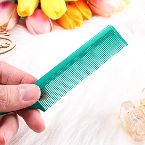 Leinuosen 3 Pack Rat Tail Comb Carbon Fiber,Yellow, Pink, Green | Steel Pin Tail for Sectioning, Heat Resistant Teasing, Pick Comb for Women Wig Styling, Fishtail Design for Salon Updos - color: Yellow, Pink, Green