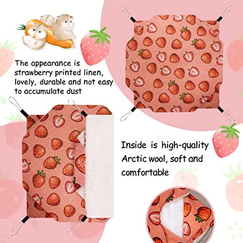 LYART Guinea Pig Rat Ferret Hammock and Warm Bed Small Pet Hideout Tunnel Cave Hanging Bunkbed Hammock Cage Toy for Hamster Sugar Glider Squirrel (2.Hammock & Hideout) - color: 2.Hammock & Hideout