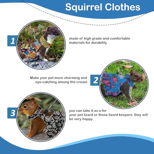 Guinea Pig Harness Skirt Clothes and Leash, Adjustable Hamster Ferret Harness and Leash Set, No Pull Walking Vest for Ferrets, Chinchillas and Similar Small Animals (Black S - color: Black, size: S