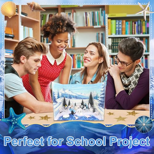 39 Pcs Arctic Animals Figurines Arctic Animals Habitat Diorama Project Set - style: Arctic