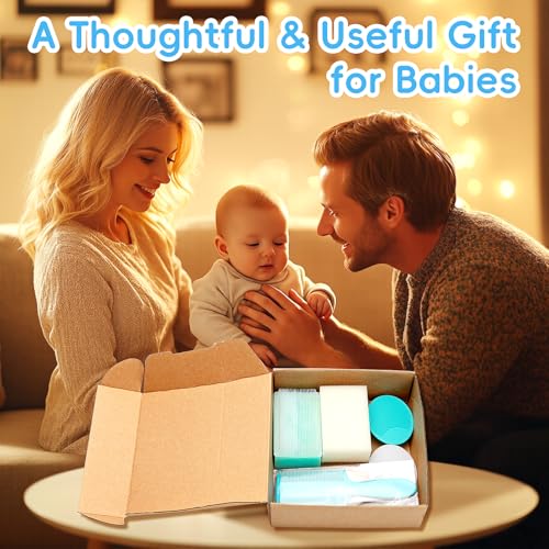 Cradle Cap Brush for Babies, Set of 5 Baby Bath Essentials with Bath Sponge Silicone Scrubber Long Handle Comb for Newborns Toddlers Boys Girls (Green) - color: Green Brush+long Comb