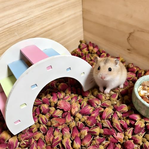Hamster Bedding Habitat 100G/3.5oz Hamster Forage Flowers Cage Accessories for Rabbit Gerbil Mouse Guinea Pig (100G) - size: 100G
