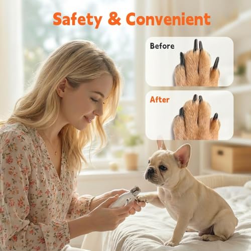 2-in-1 Dog Nail Grinder & Clippers with Dual LED Lights, Electric Pet Nail Trimmer with Safety Guard, USB-C Rechargeable Grooming Tool for Cats and Dogs of All Sizes Green - color: green