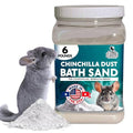 6 LB. Chinchilla Dust Bath Jar - Pure Cleansing Pumice Sand Dust for Cleaning Small Pets Like Gerbils, Mice, Degu - Premium, All Natural Dusting Powder - Chinchilla Accessories by Billy Buckskin - size: 6 Lb.
