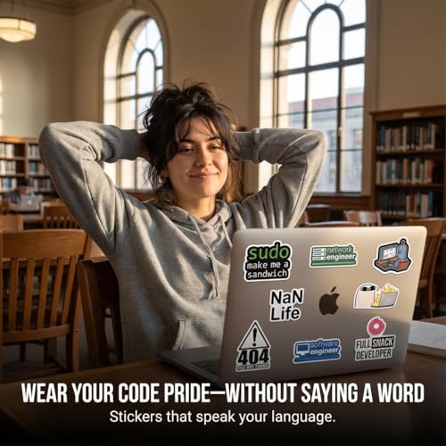 TheClover Programmer Stickers Set - Funny Coding Humor Crystal Stickers for Laptop, Water Bottle, Keyboard, Tech Gifts for Developers, Coder Decals with 3D Effect - style: Programmer Humor Crystal Stickers Set