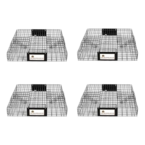 Rugged Ranch Squirrelinator Humane Multi-Catch Live Animal Trap, 4-Pack | Squirrel Trap for Indoor or Outdoor, Reusable Catch and Release Metal Wire Cage Catcher for Chipmunks and Rodents - color: Squirrel, size: 4 Pack