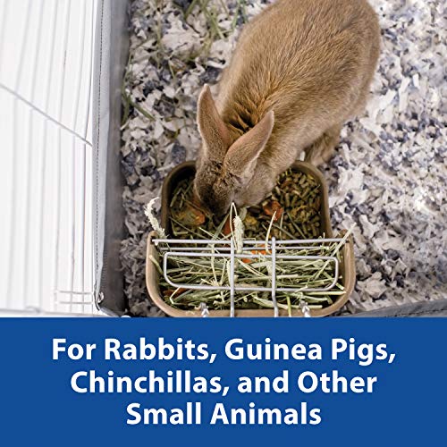 Kaytee Hay & Food Bin Feeder With Quick Locks For Pet Rabbits, Chinchillas, Guinea Pigs and Other Small Animals - size: 5.75 inches x 6 inches x 7 inches (Pack of 1)
