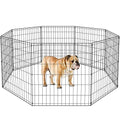 BestPet | Foldable Dog Playpen | 30 Inch, 8 Panels | Metal Pet Exercise Pen | Indoor Outdoor Portable Dog Fence with Door | Removable, Rust-Resistant Secure Pet Kennel | Easy to Assemble