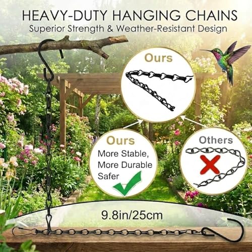 Hummingbird Swing & Perch for Outdoor – Rust-Resistant Metal Bird Perch with Colorful Beads, Easy Hanging Garden Accent Near Feeder, Bird Bath & Hummingbird House (1 PCS) - color: 1 PCS