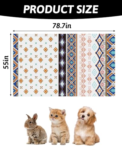 BNOSDM 79" X 55" Washable Bunny Cage Liners Large Rug for Rabbits Large Non Slip Pad for Bunnies, Rabbit Playpen Mat for Chinchillas Cats Guinea Pigs Ferrets Dogs - size: 79" X 55"