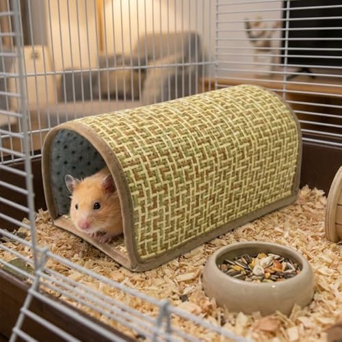 Hiding House Scratch Resistant Sleeping Cave Cooling Mat Guinea Pig Tunnel Universal Wear Resistant Hamster Hideout Pet Resting(5.91x3.94x3.15in) - color: 5.91x3.94x3.15in, size: 5.91x3.94x3.15in