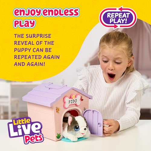 Little Live Pets My Puppy's Home Mini Playset, Pink, Play Dog with Building Dog House Toys, Customizable Puppy Plush Toy for Kids of Ages 5+ - style: Pink & Purple Home
