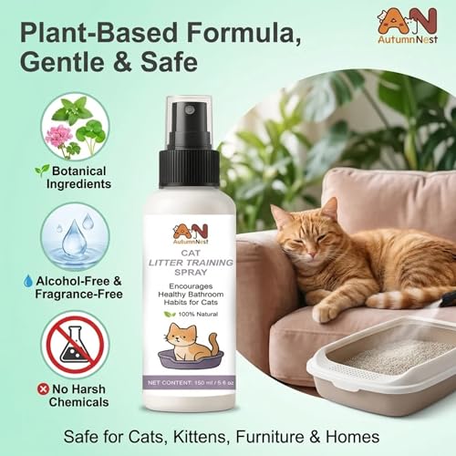 Cat Litter Training Spray, 2 Pack, 300ml Litter Box Attractant Spray | 2-pack attractant helps guide cats and kittens to the litter box during training, retraining, and new-home transitions. - color: 2 pack Cat Litter Training