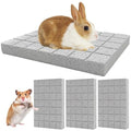 Hamiledyi Rabbit Scratch Foot Pads - 4 PCS Natural Small Animal Lava Stone Teeth Grinding & Scratching Pad for Rabbit, Guinea Pig, Rat, Gerbil, Chinchilla, Hedgehog - color: White-4PCS