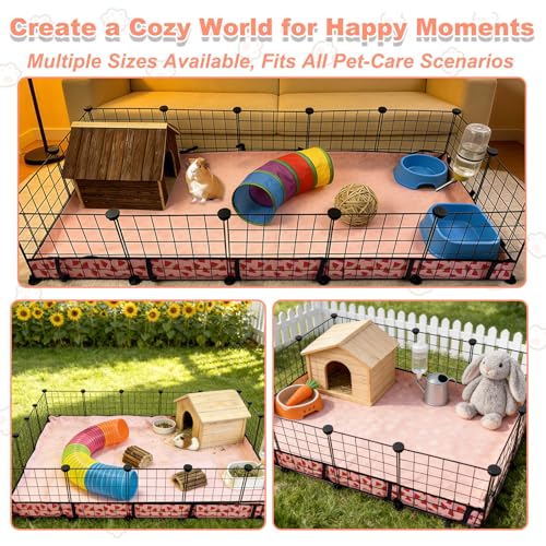 Waterproof Guinea Pig Cage Liners, Washable & Reusable Small Animal Cage Mat, for Rabbit, Hamster, Chinchilla, Hedgehog (Watermelon),C&C 36x72 inches - size: C&C 3x6(36x72 inches)