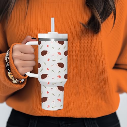 AMZUShome Hedgehog Gifts.40oz Hedgehogs Tumbler with Handle.Hedgehogs Lover Cup Gift.Birthday Christmas Hedgehog Tumblers Gift for Women Men. - style: Hedgehog