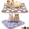 2 Pcs Guinea Pig Bed 9"x13" 2 Colors Waterproof Washable Soft Fleece Pee Pad Cage Liner Small Animal Bedding Warm Mat Reusable Cozy Sleeping Surface for Syrian Hamster Hedgehog Sugar Glider
