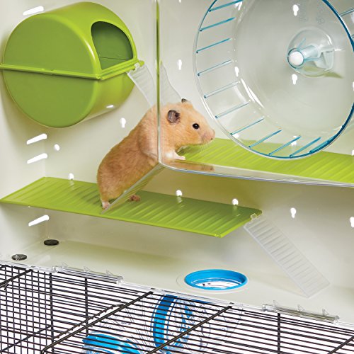 MidWest Homes for Pets Hamster Cage | Awesome Arcade Hamster Home (White) | 18.11 x 11.61 x 21.26 Inch - color: White, size: 18.1"L x 11.4"W x 21.5"H