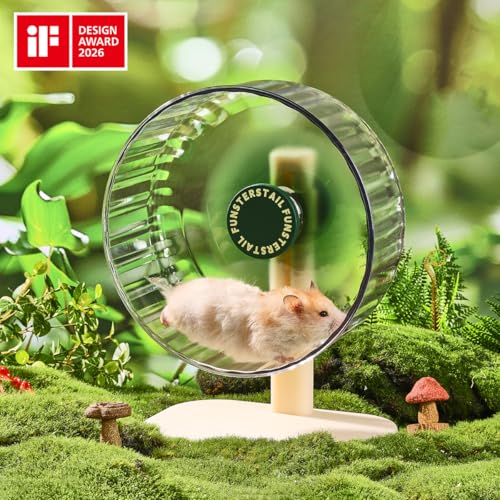 Super Silent Hamster Wheel 8.7 Inch, Magnetic Large Rat Wheel for Chinchilla, Gerbil, Guinea Pig, Cat, Mouse, Sugar Glider and Dwarf, Syrian Hamster Accessories (Avocado Green) - color: Avocado Green, size: Small(8.7 inch)