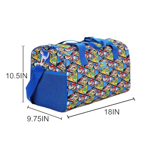 Super Mario Bros Group Shot & All-Over Character Print 14" Pilot Case Set - color: Super Mario Bros Group Shot