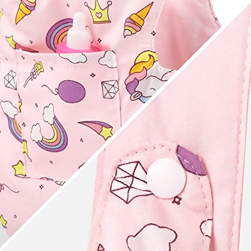 GAGAKU Doll Carrier Doll Accessories Stuffed Animal Carrier with Adjustable Straps for Kids – Pink (Stars) - color: Pink