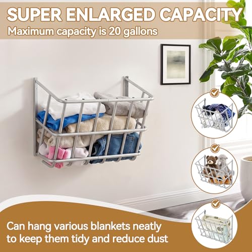 Hay Feeder for Goats,20 Gallons Livestock Feeder | Heavy-Duty Steel Goat Hay Rack,Wall Blanket Holder,Multiple Sided Hay Feeder Holder for Horse,Sheep,Goats,Indoor Outdoor Uses - size: 27INCH