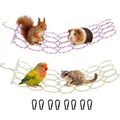 2 Pack Small Pet Rope Toys,Bird Rope Perch Climbing Net Ladder Hanging Hammock for Parrot (Parakeet/Cockatiel/Cockatoo/Macaw/Conure), Rat, Hamster, Mouse, Ferret (2Pcs) - size: 2Pcs