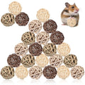 24 Pcs Bunny Chew Grass Balls Rolling Chew Toys for Small Animals | Bunny Gnawing Treats, Natural Chew Grass Toys, Rolling Play Balls, Small Animal Cage Enrichment Toy