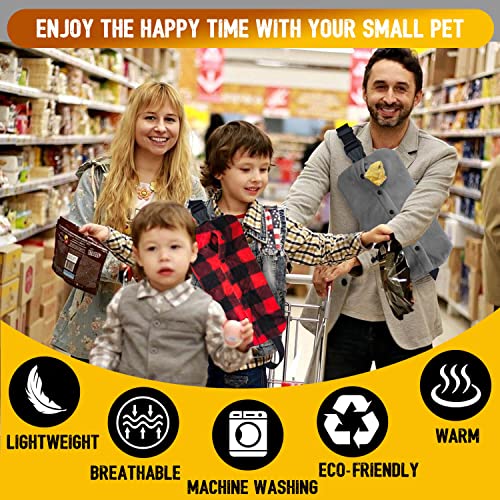 WATFOON Adjustable Lizard Leash Bearded Dragon Harness Leather Cool Wings Training Leashes Reptile Carrier Bearded Dragon Sling Carrier (Black, Leash + Grey Sling) - color: Grey, size: Leash + Grey Sling (Gift)