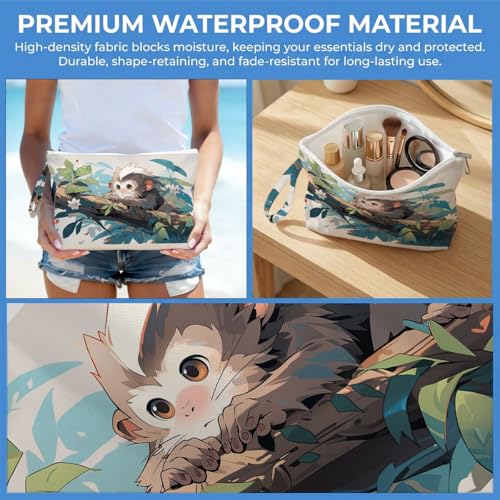 ENGVZ Wet Dry Bag, Waterproof Travel Pouch, Large Zipper Bag For Swimsuits, Diapers, Toiletries, Makeup, Women And Girls Cute Baby Monkey - color: Cute Monkey