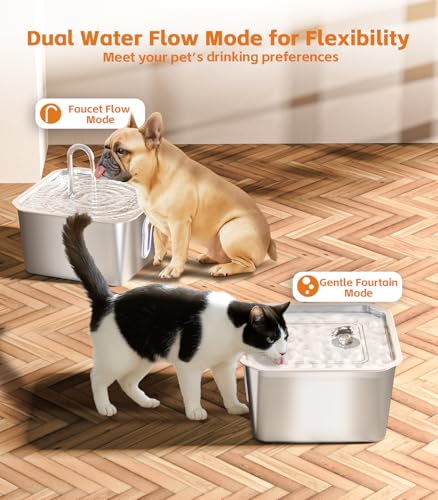 4L Large Cat Water Fountain for Multiple Cats Pet Water Fountain for Drinking Watering Supplies Pets Dog Small Animal Automatic Cat Water Dispenser for Cats Quiet Indoor
