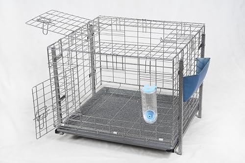 Stackable Rabbit Cage with Feeder and Water Bottle, 24 x 24 x 16 inches, Guinea Pig Ferret Bunny Hutch (1) - color: 1