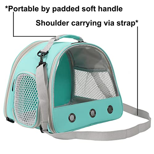 Reptile Travel Carrier Bag with Absorbent Pad Set, Pee Pad with Leak-Proof Quick-Dry Design for Guinea Pig,Portable Bearded Dragon Bag for Sugar Glider,Hedgehog,Rat,Bunny,Rat,Outdoor Used - color: Green