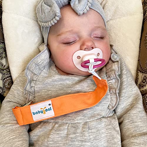 babygoal Pure Color Pacifier Clips, 6 Pack Binky Paci Holder Clips Leashes Fits for Most Baby Pacifiers and Binkies - color: Pure girl color