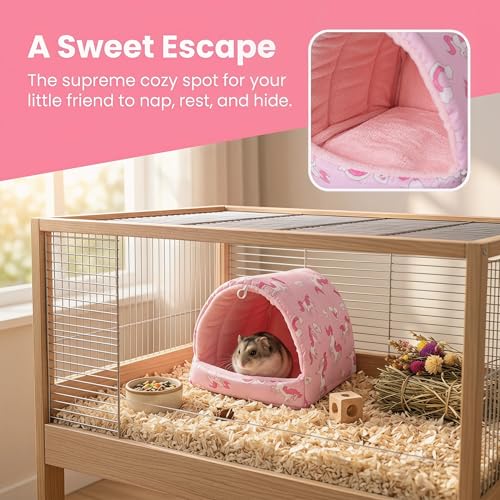 Rat Hamster Warm Bed House Hut Hanging Hammock Cute Nest for Small and Medium-Sized Pets (L), Suitable for Larger Pets(XL)-L-Colorfur - color: Colorfur, size: L