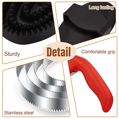 Reversible Stainless Steel Curry Comb with Large Rubber Brush for Grooming Horses, Dogs, Goats, Cattle, Cow, Donkey Supplies - color: Red