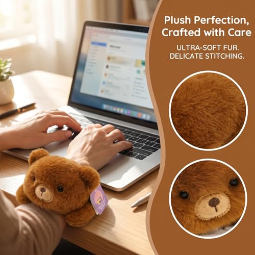 YUKOUQIAN Brown Bear Stuffed Animal Cute Plush Doll Toy 5.5 inch for Girls Boys Christmas (pa Brown Bear) - style: pa brown bear