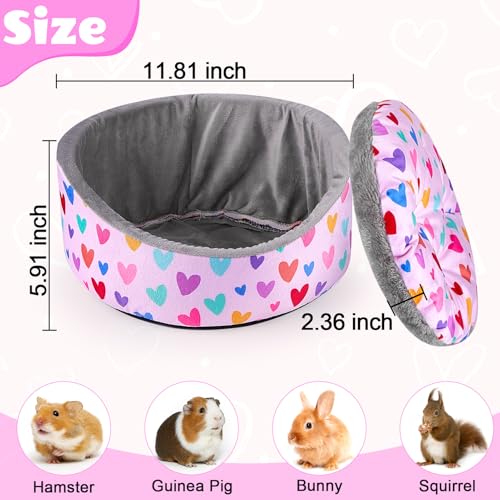 Glittme Soft Guinea Pig Bed, 11.8" Machine Washable Small Animal House Bed | Small Animal Hideout Features A Thick Removable Mat And Plush Fleece For A Cozy Resting Spot In Various Pet Cages