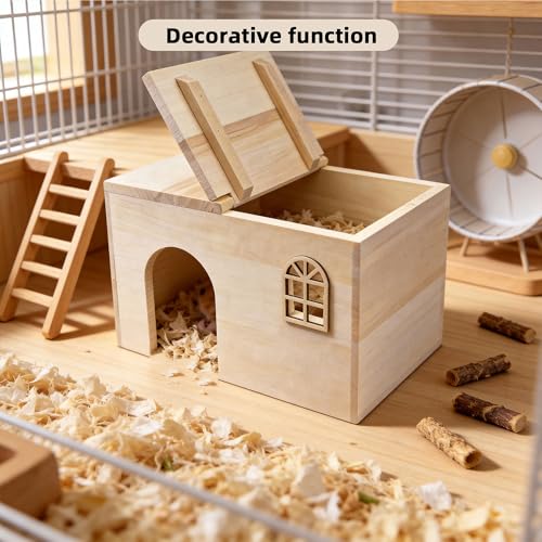 Hamster Hideouts and Houses, Small Animal Hides Home Habitats Enclosure Platforms, Cage Decor Playground Hut, Hideaway for Pet Mouse Syrian Rat Gerbil Mice