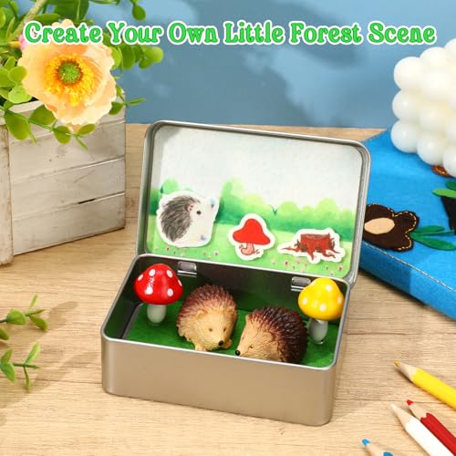 Little Pocket Hedgie Mini Hedgehog, Collectible Gift Travel Buddy | Cute mini hedgehog in a pocket tin, a collectible desk gift for coworkers, friends and animal lovers - style: Hedgehog