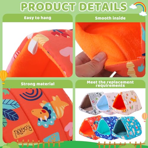 Ripeng 6 Pcs Guinea Pig Hideout Guinea Pig Bed House Rabbit Tunnel Washable Small House Cage Accessories for Hedgehog Mouse Chinchillas Hamster Ferrets Bearded Rats(7.9inch Ocean Park) - style: 7.9inch Ocean Park