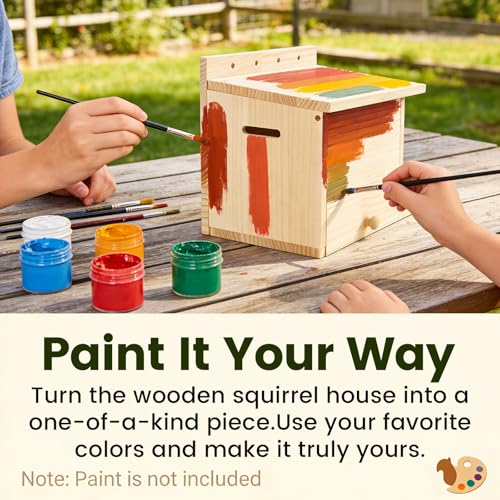 Small Squirrel Nest Box，Squirrel House, Suitable for Squirrels, Chipmunks, and Small Animals,Outdoor Shelter.